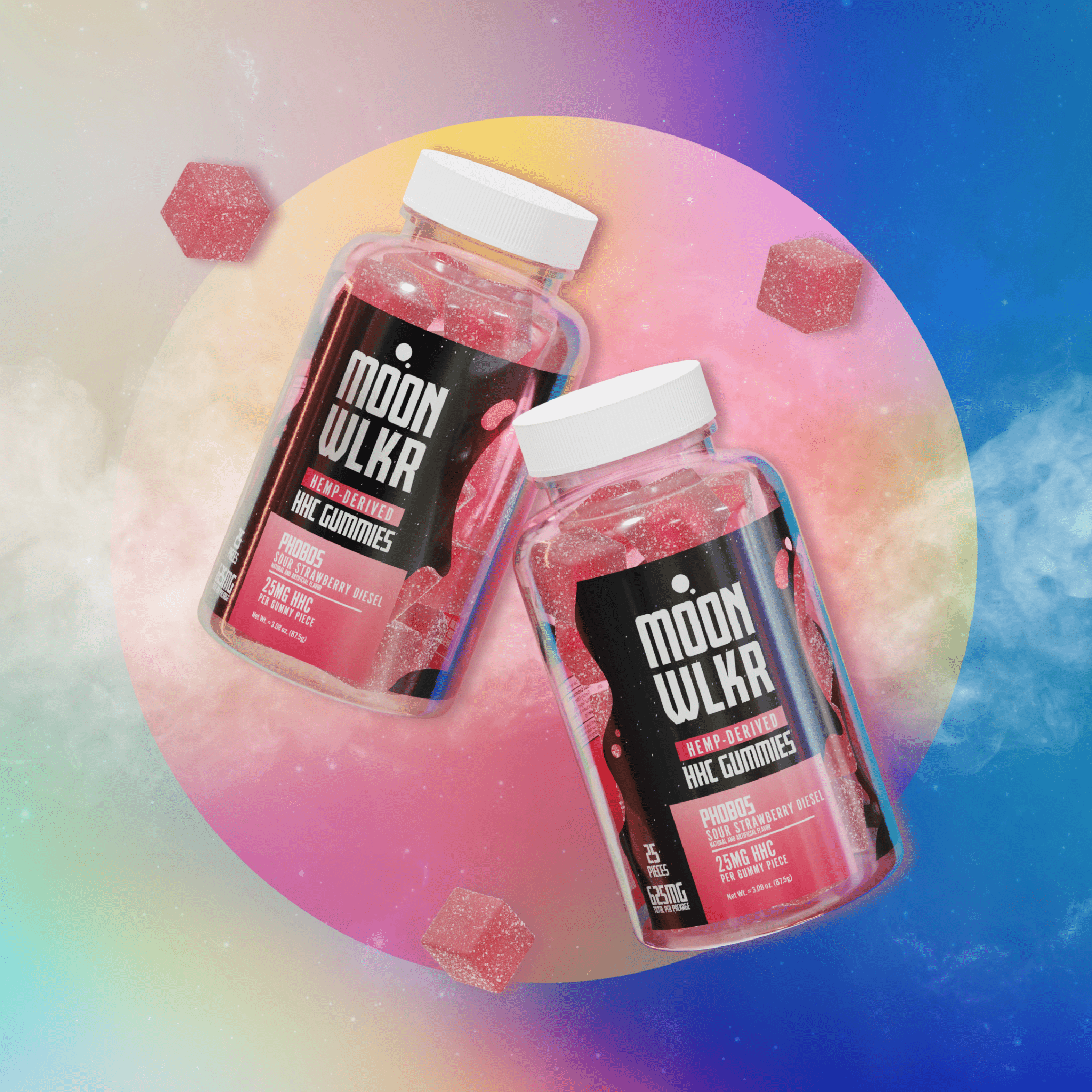 Moonwlkr - HHC Gummies — Sour Strawberry Diesel - Indakouch