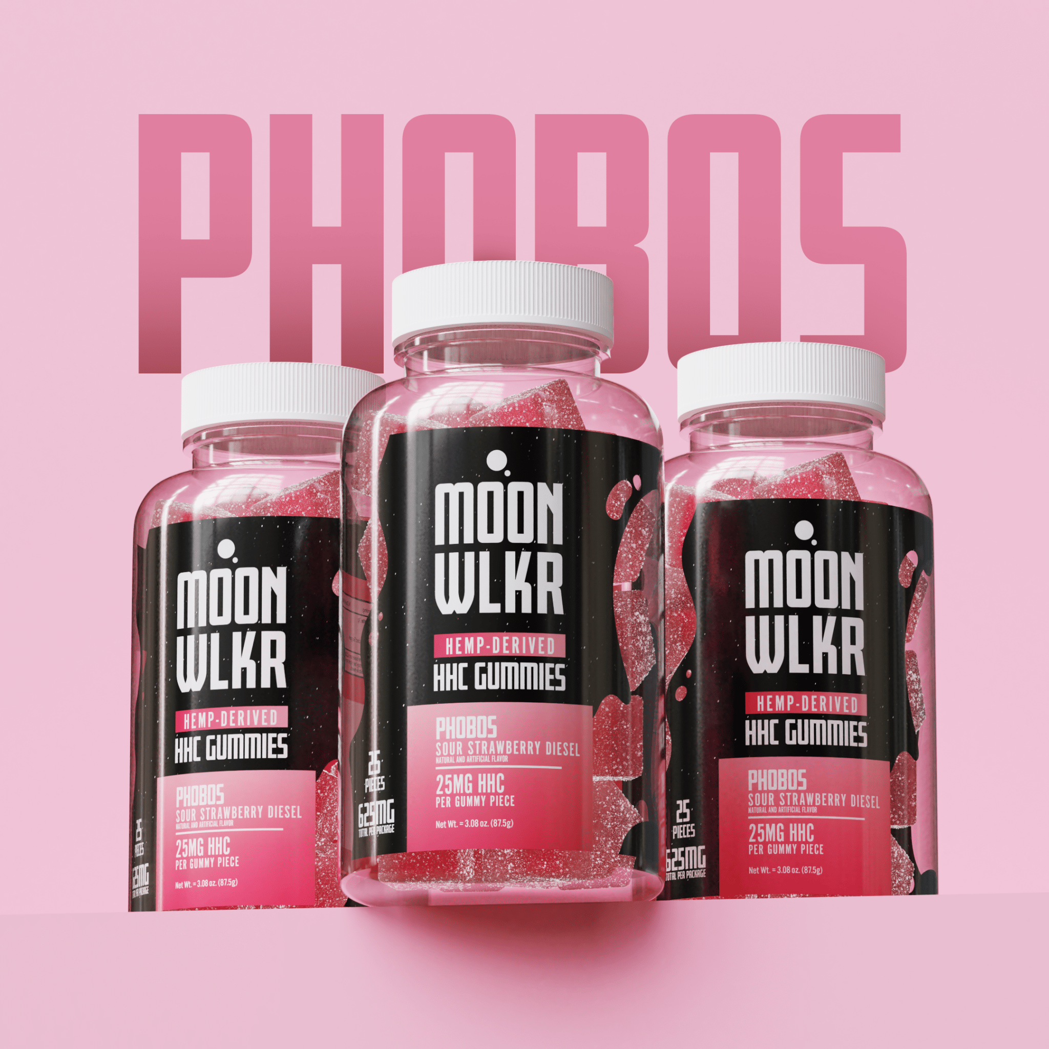 Moonwlkr - HHC Gummies — Sour Strawberry Diesel - Indakouch