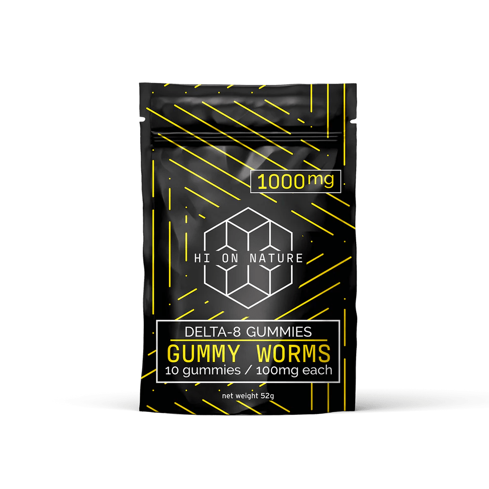 Hi On Nature 1000mg DELTA 8 GUMMIES - GUMMY WORMS - Indakouch