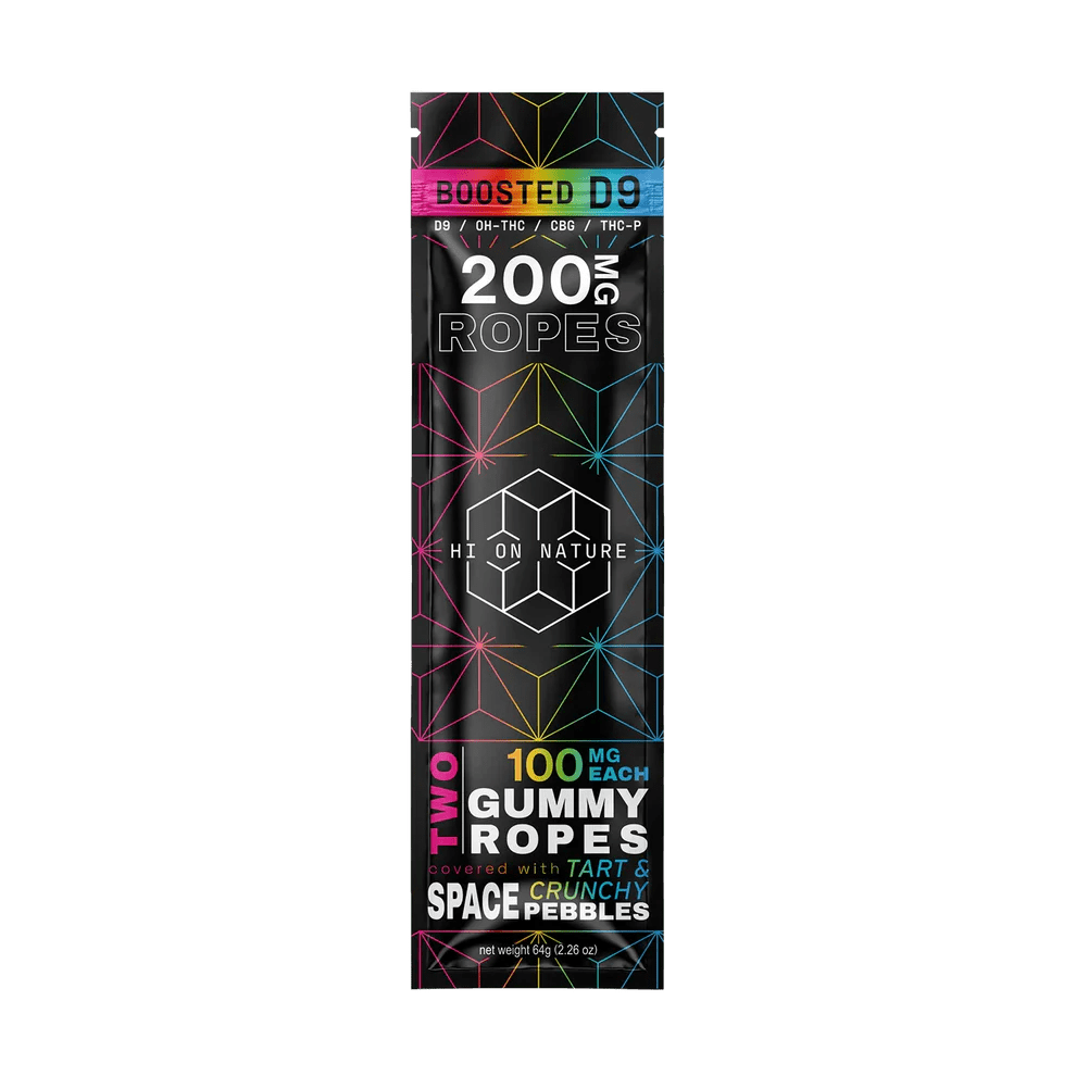 Hi On Nature 200mg DELTA 9 GUMMY ROPES - SPACE PEBBLES - Indakouch