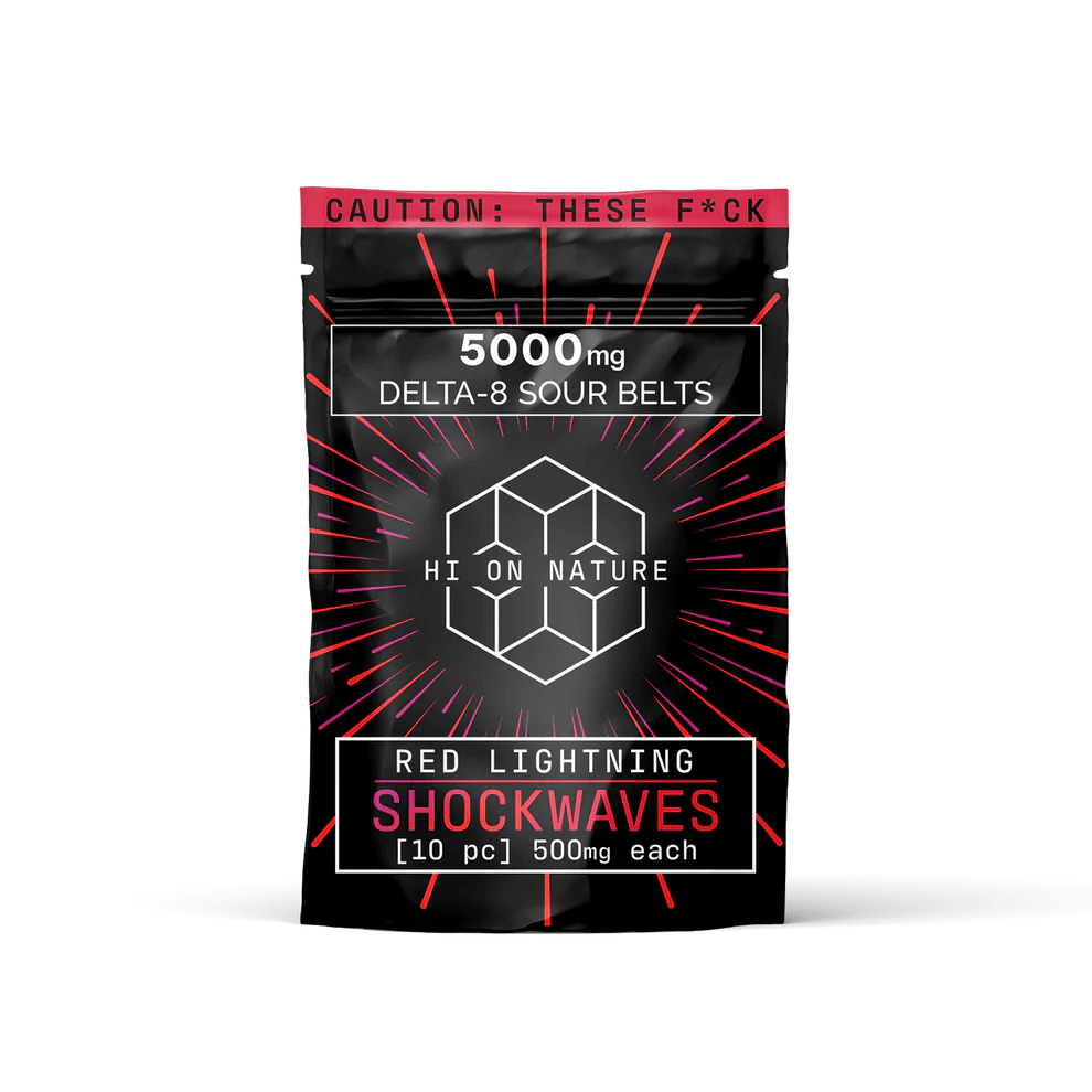 Hi On Nature 5000mg DELTA 8 SHOCKWAVES - RED LIGHTNING - Indakouch