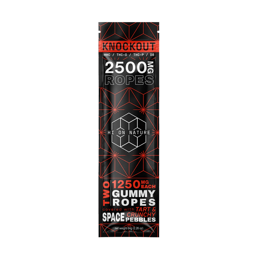 Hi On Nature Knockout Gummy Ropes - Space Pebbles 2500mg - Indakouch