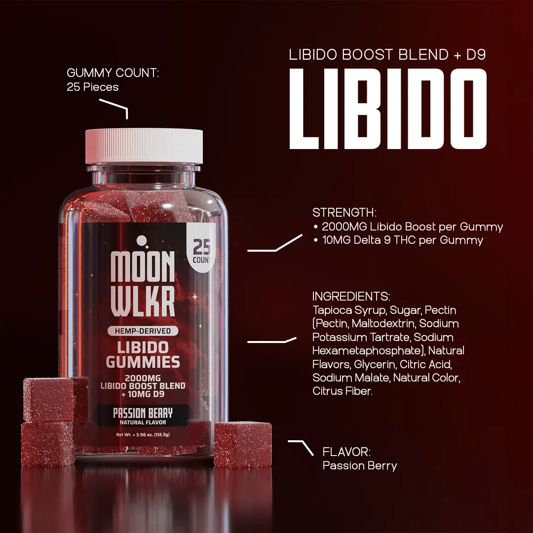 Moonwlkr - Libido Gummies | Passion Berry - Indakouch